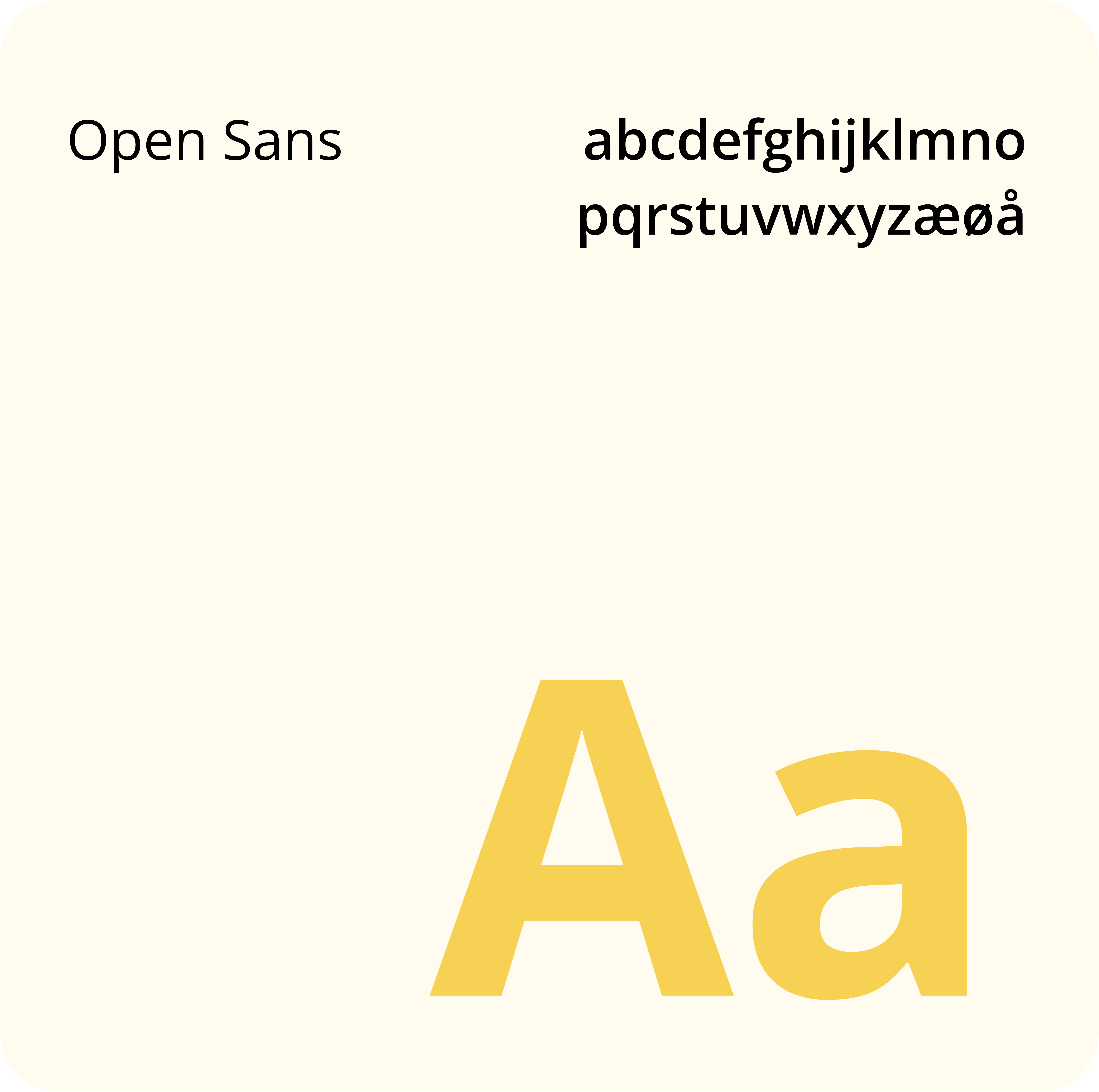 Mobilhotellet typografi gul
